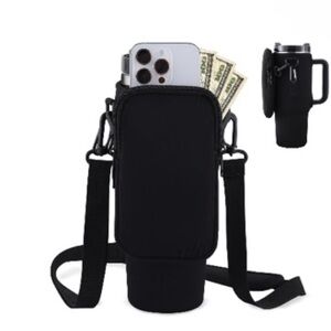 Water Bottle Carrier Bag with Pouch Pocket, Compatible with 40oz Tumbler